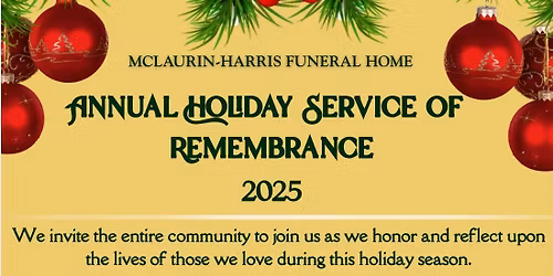 McLaurin-Harris Annual Holiday Service of Remembrance 