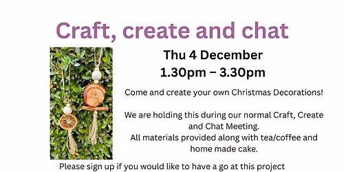 Christmas decorations craft create and chat