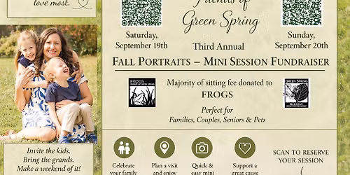 3rd Annual Fall Mini Session - Green Spring Gardens Fundraiser