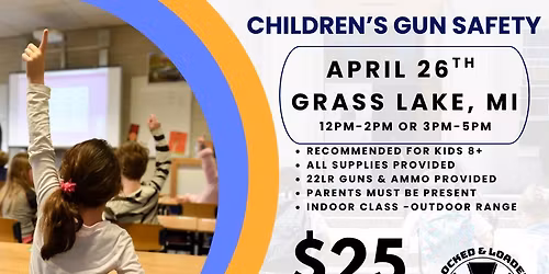 Youth Firearms Safety Class- Grass Lake, MI - $25