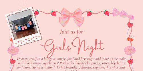 **Ticket price now $26!** Bag Charms 
