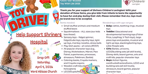 Toy Drive for Shriners