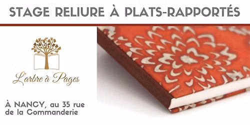 Stage de reliure "CARNET \u00c0 PLATS-RAPPORT\u00c9S"