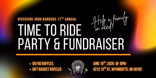 Riverside's 11th Annual Time to Ride Party & Fundraiser