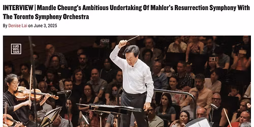 Orchestra Toronto - Mahler 2 at Meridian Arts Centre - Weston Recital Hall