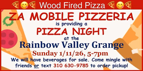 Pizza Night provided by ZA Mobile Pizzeria!