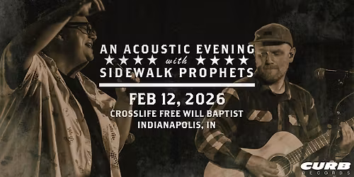 An Acoustic Evening With Sidewalk Prophets-Spring 2026-Indianapolis, IN