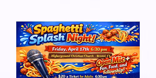 \ud83c\udfa4\ud83c\udf5d Spaghetti Splash Night \u2013 Open Mic & Family Fun!