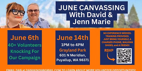 June 14th Canvass For Jenn Marie Strickling & David Berg