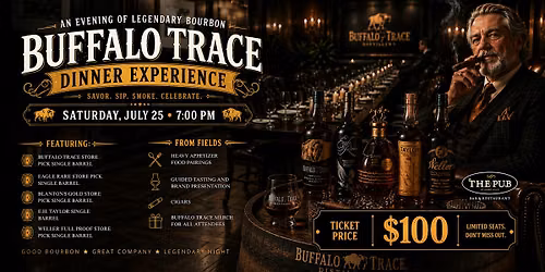 Buffalo Trace Barrel Select Dinner Experience at The Pub