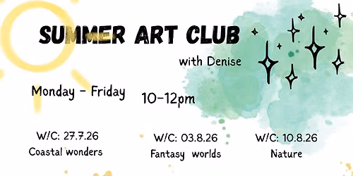 Art Club for 6 -12 year olds