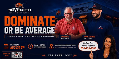 DOMINATE OR BE AVERAGE: Leadership and Sales Training