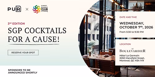 SGP Cocktails for a Cause \/ SGP Cocktails pour une cause
