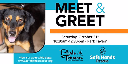 Safe Hands Rescue Meet & Greet at Park Tavern