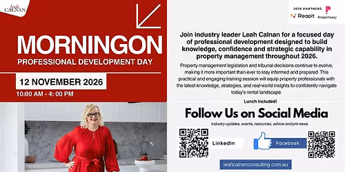 MORNINGTON| Professional Development Training Day for Property Managers