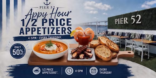 Appy Hour Thursdays (\u00bd Off Apps)