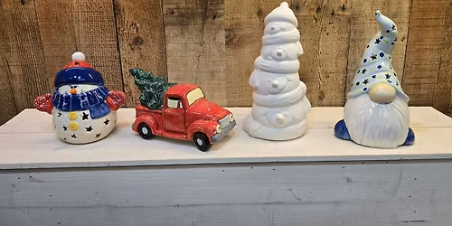 Holiday Ceramic Pottery Paint & Sip