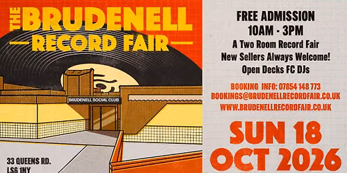 The Brudenell Record Fair - Sunday 18th Oct 2026