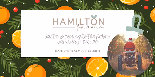 Christmas cheer and photos with Santa at Hamilton Farms! 