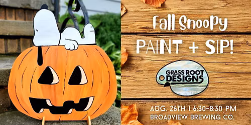 Fall Snoopy Paint + Sip