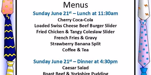 Father's Day Lunch & Dinner