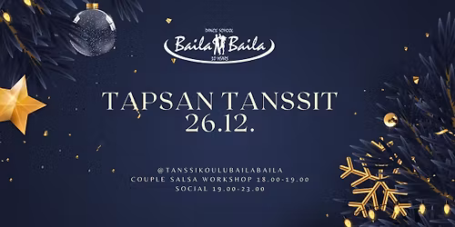 Baila Baila's Boxing Day social - 26th of December