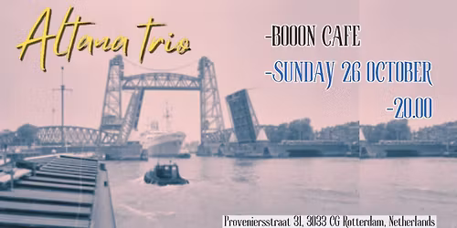 Altana Trio live at BOOON Cafe