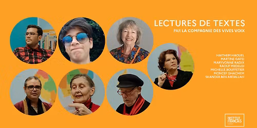 Lecture de textes de po\u00e8tes et po\u00e9tesses palestiniens par La Compagnie des Vives Voix