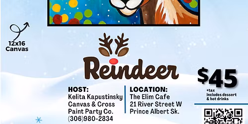 \u201cReindeer\u201d Paint Night at Elim Cafe