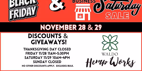 Black Friday & Small Business Saturday Sale