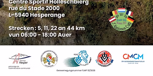 HESPERANGE (Footing Club Itzig) FLMP IVV WANDERUNG + Marathon 5 Nationen Cup + Semi-Marathon