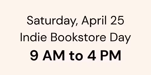 Indie Bookstore Day