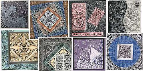 Zentangle Intermediate: Layered Tiles