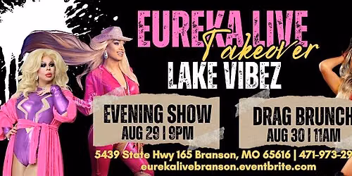 Eureka Live Takeover at Lake Vibez - Branson!