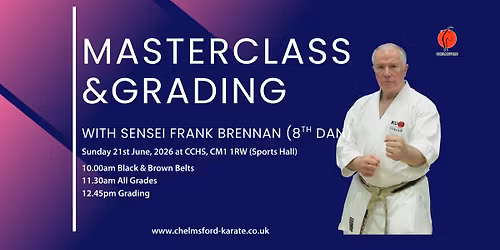 Special Masterclass and Kyu Grading with Sensei Frank Brennan