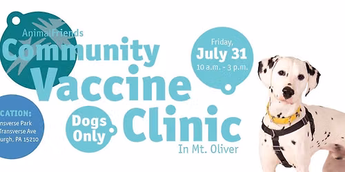 Community Vaccine Clinic in Mt. Oliver - Dogs Only