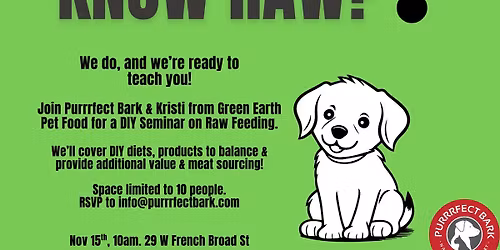 Holistic Nutrition Seminar with Kristi from Green Earth Pet Food - Purrrfect Bark Brevard!
