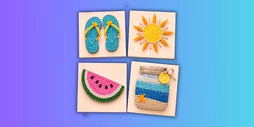 Summer String Art Wood Sign Workshop