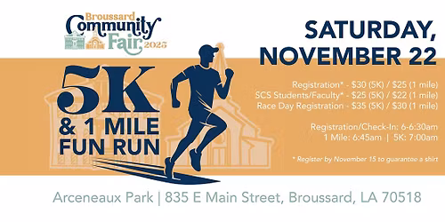 Broussard Community Fair 5K & 1 Mile Fun Run