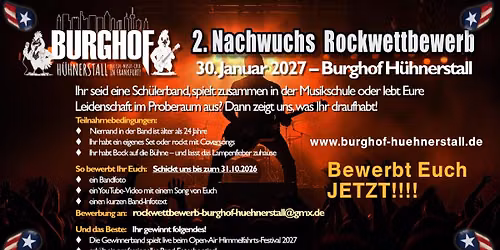 2.NACHWUCHSWETTBEWERB vom BURGHOF H\u00dcHNERSTALL