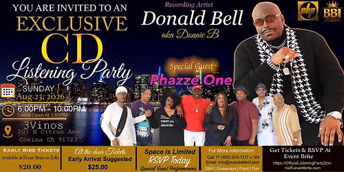The Official Lisening Party For Donald Bell - Featuring Phazze One