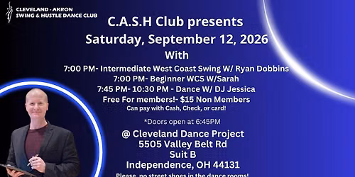 CASH Club Member Appreciation -September dance