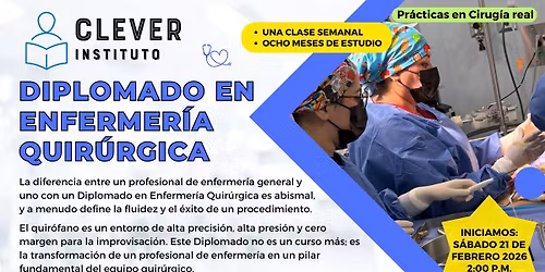 Diplomado en Enfermer\u00eda Quir\u00fargica.