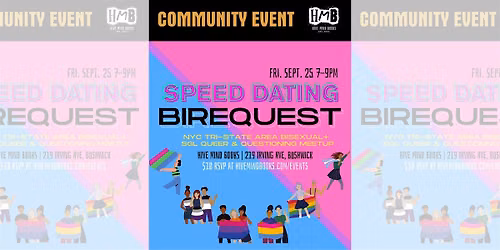 Bisexual+ Speed Dating hosted by BiRequest