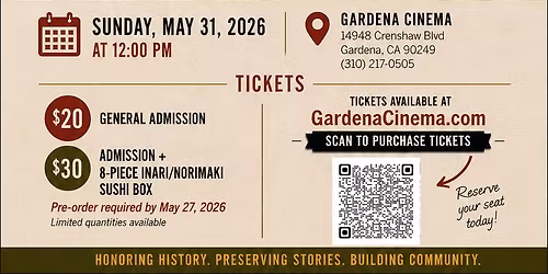 Debut Screening of Little Guayule: The Lost Manzanar Rubber Project documentary film in Gardena, CA