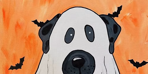 Puppy Trick-or-Treat" Acrylic Painting Class with Connie at Claytopia