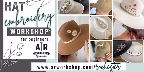 New! Hat Embroidery Workshop