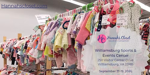 Hannah's Closet Fall 2026 Consignment Event *35,000 ITEMS* baby,kids,teens, womens, housewares!