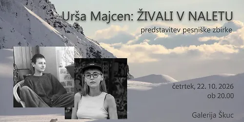 Urša Majcen živali v naletu predstavitve pesniške zbirke