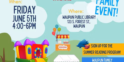Summer Reading Program & Waupun Parks Program Kick Off Party!